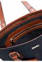 Women's Vegan Leather Navy Blue Shoulder Bag - Meet Me Halfway Design - 4