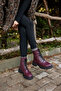 Siena Women's Claret Red Real Leather Lace-Up Boots - 2