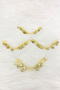 White Gold Sequined Tulle Halay Handkerchief 10 Pieces, Bride Groom Wedding Henna Circumcision Promise Engagement Bride - 3
