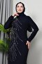 Navy Blue Hiranur Hijab Dress - 5