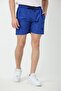 Men's Cobalt - Black Paneled Embroidered Pool/Swim Shorts - 4