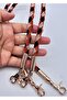 Colorful 43 cm Knitted Bag Handle Light Gold Metal - 2