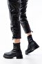 236-2011 Black Stretch Zippered Casual Women's Boots