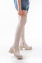 767-3010 Beige Stretch Daily Thick Heeled Women's Boots