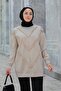 Front V Detailed Tunic Stone