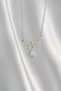 316L Steel Silver Color Zircon Stone Bow Detail Drop Necklace Tj-Bko8922 - 2