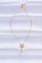 Ramia-Premium |   316L Steel Chain Gold Color Pearl Detail Flower Necklace Tj-Bko8730 |   Tg.Ty - 2