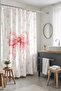 Pink Floral Starry Bow Patterned Shower Curtain 175X200Cm - 2