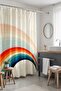 Bathroom Curtain, Shaded Rainbow Pattern Shower Curtain, Bathtub Curtain 175X200Cm - 2
