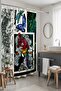 Bathroom Curtain, Charcoal Painting Safari Pattern Shower Curtain, Bathtub Curtain 175X200Cm - 2
