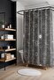 Gray Bohemian Standing Shaped Shower and Bathtub Curtain 175X200Cm - 3