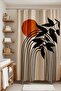Bohemian Orange and Black Rainbow Shower Curtain, 175X200Cm - 3