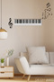 Music and Notes Decorative Wall Sticker, Music Notes with Left Key, Music Room Decoration (16Pcs)