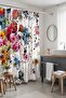 Bathroom Curtain, Watercolor Sprayed Flowers Pattern Shower Curtain, Bathtub Curtain 175X200Cm - 2