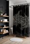 Bathroom Curtain, Notes of the Night Patterned Shower Curtain, Bathtub Curtain 175X200Cm