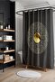 Bathroom Curtain, Bohemian Gold Sun Pattern Shower Curtain, Bathtub Curtain 175X200Cm - 2