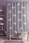 Bathroom Curtain, Gray Polka Dot Butterflies Patterned Shower Curtain, Bathtub Curtain 175X200Cm - 2
