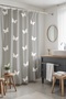 Bathroom Curtain, Gray Polka Dot Butterflies Patterned Shower Curtain, Bathtub Curtain 175X200Cm - 3