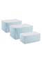 Medium Size 3 Pieces Blue Striped Base Sofa Bed Storage 53X30X20Cm - 2