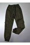 Linen Cargo Pocket Canvas Trousers with Elastic Waist - 3