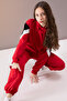 Red Cargo Pocket Girl's Logo Double Suit 19869 - 4