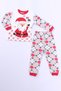 Children's New Year's Pajama Set with Christmas Santa Printed Ribbon D8 - 3