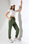 Women's Modal Fabric High Waist Double Pocket Soft Textured Rubber Leg Detailed Sweatpants - 8