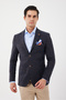 Slim Fit Blazer Single Jacket - 7173-Camel - 3
