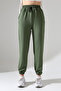 Women's Modal Fabric High Waist Double Pocket Soft Textured Rubber Leg Detailed Sweatpants