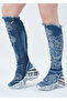 Women's Denim Stone Boots 6063 - 5