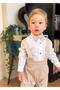 Cream Cotton Harem Salopet + Classic Long Sleeve Shirt + Bow Tie - 4