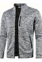 Ghassy Co. Men's Gray Surface Lightweight Windproof Full Zipper Fleece Jacket