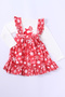 Velvet Patterned Girls' Dress - New Year's Badi, Snowflake - D4