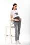 Maternity Stretchy Tummy Band Waist Adjustable Mom Fit Jeans Trousers Anthracite