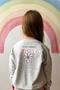 Girl's Tracksuit Set with Lettering Print and Floral Backing, Ages 4-9, Light Gray Melange - 6
