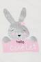 Girl's Sweatshirt Cute Glittery Bunny Printed 1.5-5 Years, Ecru - 6