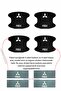 Stylish Carbon Pattern Foil Guard Set for Mitsubishi Asx - Door Handles Anti-Scratch - 3