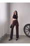 High Waist Pleated Palazzo Trousers - 5