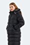 Garlic Women's Black Winter Long Parka Coat Coat - 6
