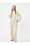 Basic Oversize Sweatshirt Crew Neck Long Sleeve Ribbed Embossed - 2