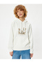 Oversize hooded sweatshirt with slogan print and kangaroo pocket - 3