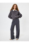Basic Oversize Sweatshirt Crew Neck Long Sleeve Ribbed Embossed - 2