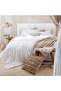 Dorıan 100% Cotton Double Duvet Cover Set 200X220 cm Ecru/Beige - 2