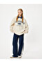 Oversize Sweatshirt College Printed Long Sleeve Crew Neck Ribbed - 2