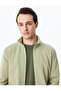 Regular Fit Cotton Blend Raster Long Sleeve Basic Zip-Up Sweatshirt