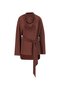 Red Brown Draped Blouse - Necklace Detail, 24K3614 - 7