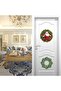 Christmas Window Wall Decals,Removable Vinyl Wreath Garland Stickers