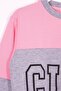 Crew Neck Long Sleeve Light Pink Color Girl's Tracksuit Set - 3