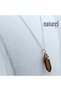Cat's Eye Natural Stone Pandul Stainless Steel Chain Necklace - 3