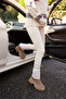 Jenifer Women's Beige Real Suede Thick Sole Boots with Fur Inside - 7